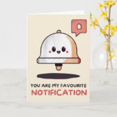 Happy Anniversary Cute Funny Notification Card Kaart (Gele Bloem)