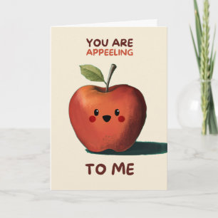 Happy Anniversary Cute Funny Simple Apple Card Kaart