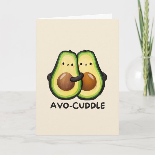 Happy Anniversary Cute Funny Simple Avocado Card Kaart (Voorkant)