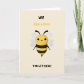 Happy Anniversary Cute Funny Simple Bee Card Kaart (Voorkant)