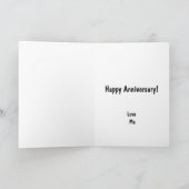 Happy Anniversary Cute Funny Simple Brie Card Kaart (Binnen)