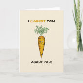 Happy Anniversary Cute Funny Simple Carrot Card Kaart (Voorkant)