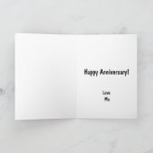 Happy Anniversary Cute Funny Simple Chemistry Card Kaart (Binnen)