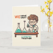 Happy Anniversary Cute Funny Simple Chemistry Card Kaart (Gele Bloem)