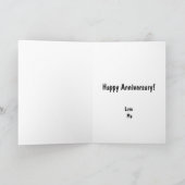 Happy Anniversary Cute Funny Simple Chicken Card Kaart (Binnen)
