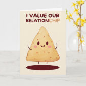 Happy Anniversary Cute Funny Simple Chip Card Kaart (Gele Bloem)