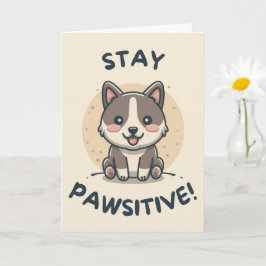 Happy Anniversary Cute Funny Simple Dog Card Kaart