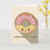 Happy Anniversary Cute Funny Simple Donut Card Kaart (Gele Bloem)