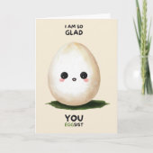 Happy Anniversary Cute Funny Simple Egg Card Kaart (Voorkant)