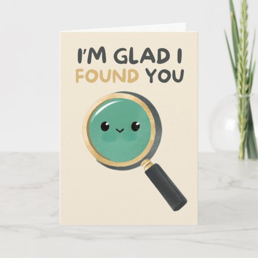 Happy Anniversary Cute Funny Simple Glass Card Kaart (Voorkant)