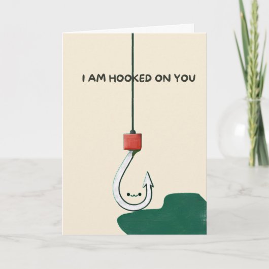 Happy Anniversary Cute Funny Simple Hook Card Kaart (Voorkant)