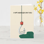 Happy Anniversary Cute Funny Simple Hook Card Kaart (Gele Bloem)