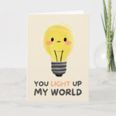 Happy Anniversary Cute Funny Simple Light Card Kaart (Voorkant)