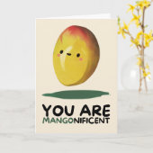 Happy Anniversary Cute Funny Simple Mango Card Kaart (Gele Bloem)
