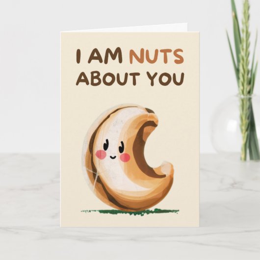 Happy Anniversary Cute Funny Simple Nut Card Kaart (Voorkant)