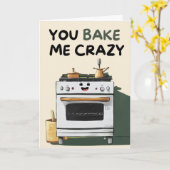 Happy Anniversary Cute Funny Simple Oven Card Kaart (Gele Bloem)