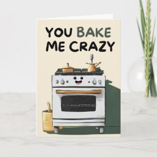 Happy Anniversary Cute Funny Simple Oven Card Kaart