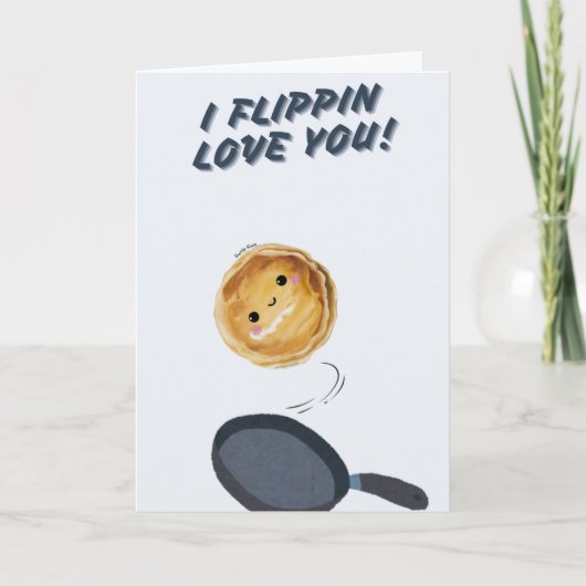 Happy Anniversary Cute Funny Simple Pancake Card Kaart (Voorkant)