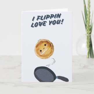 Happy Anniversary Cute Funny Simple Pancake Card Kaart