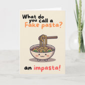 Happy Anniversary Cute Funny Simple Pasta Card Kaart (Voorkant)