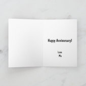 Happy Anniversary Cute Funny Simple Pasta Card Kaart (Binnen)
