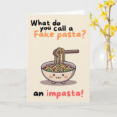 Happy Anniversary Cute Funny Simple Pasta Card Kaart (Gele Bloem)