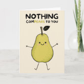 Happy Anniversary Cute Funny Simple Pear Card Kaart (Voorkant)