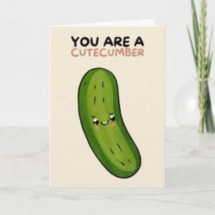 Happy Anniversary Cute Funny Simple Pickle Card Kaart