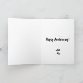 Happy Anniversary Cute Funny Simple Puzzle Card Kaart (Binnen)
