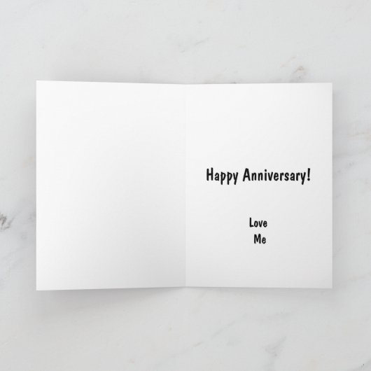 Happy Anniversary Cute Funny Simple Puzzle Card Kaart (Binnen)