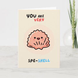 Happy Anniversary Cute Funny Simple Shell Card Kaart
