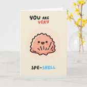 Happy Anniversary Cute Funny Simple Shell Card Kaart (Gele Bloem)
