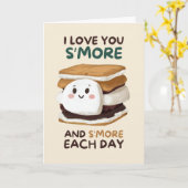 Happy Anniversary Cute Funny Simple Smore Card Kaart (Gele Bloem)
