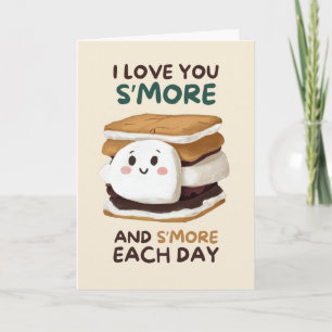 Happy Anniversary Cute Funny Simple Smore Card Kaart