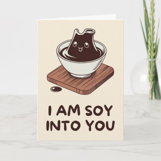 Happy Anniversary Cute Funny Simple Soy Sauce Card Kaart (Voorkant)