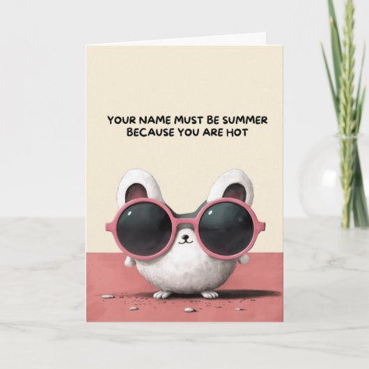 Happy Anniversary Cute Funny Simple Summer Card Kaart (Voorkant)
