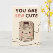 Happy Anniversary Cute Funny Simple Thread Card Kaart (Gele Bloem)