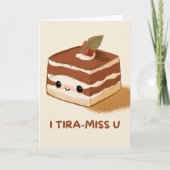 Happy Anniversary Cute Funny Simple Tiramisu Card Kaart (Voorkant)
