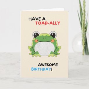 Happy Anniversary Cute Funny Simple Toad Card Kaart