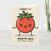Happy Anniversary Cute Funny Simple Tomato Card Kaart (Voorkant)