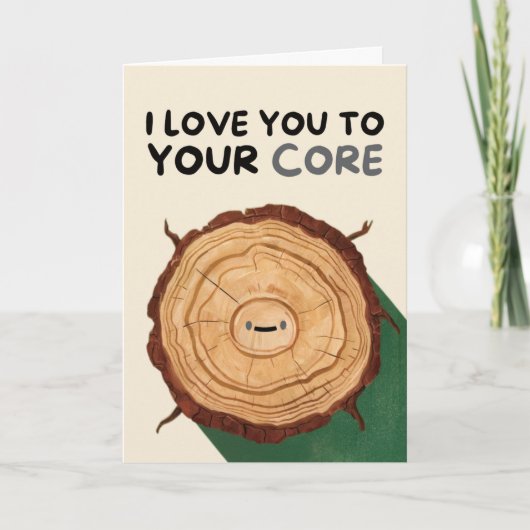 Happy Anniversary Cute Funny Simple Tree Card Kaart (Voorkant)