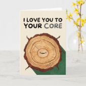 Happy Anniversary Cute Funny Simple Tree Card Kaart (Gele Bloem)