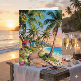 Happy Anniversary Day | Romantic Poem Coastal  Kaart