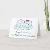 Happy Anniversary Husband Funny Stuck with You Pun Kaart (Voorkant)