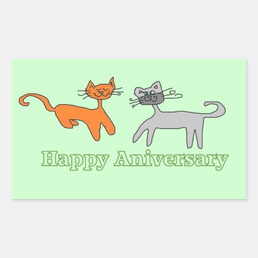 Happy Anniversary Kat stickers (Voorkant)