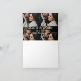 Happy anniversary photo collage name date simple w bedankkaart
