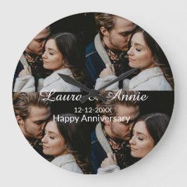 Happy anniversary photo collage name date simple w grote klok