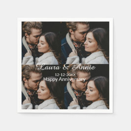 Happy anniversary photo collage name date simple w servet