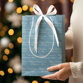 Happy Anniversary Script with Name Dusty Blue Medium Cadeauzakje