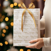 Happy Anniversary Script with Name White Gold Medium Cadeauzakje